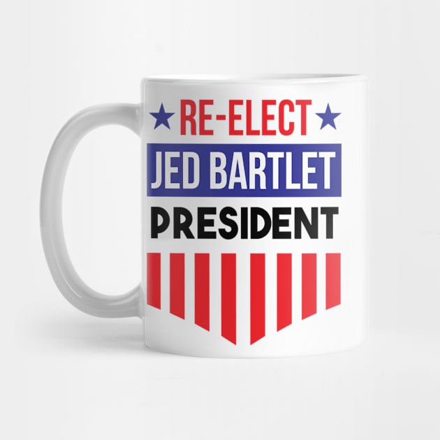 Re-Elect Jed Bartlet For America - Shield and Stars by PsychicCat